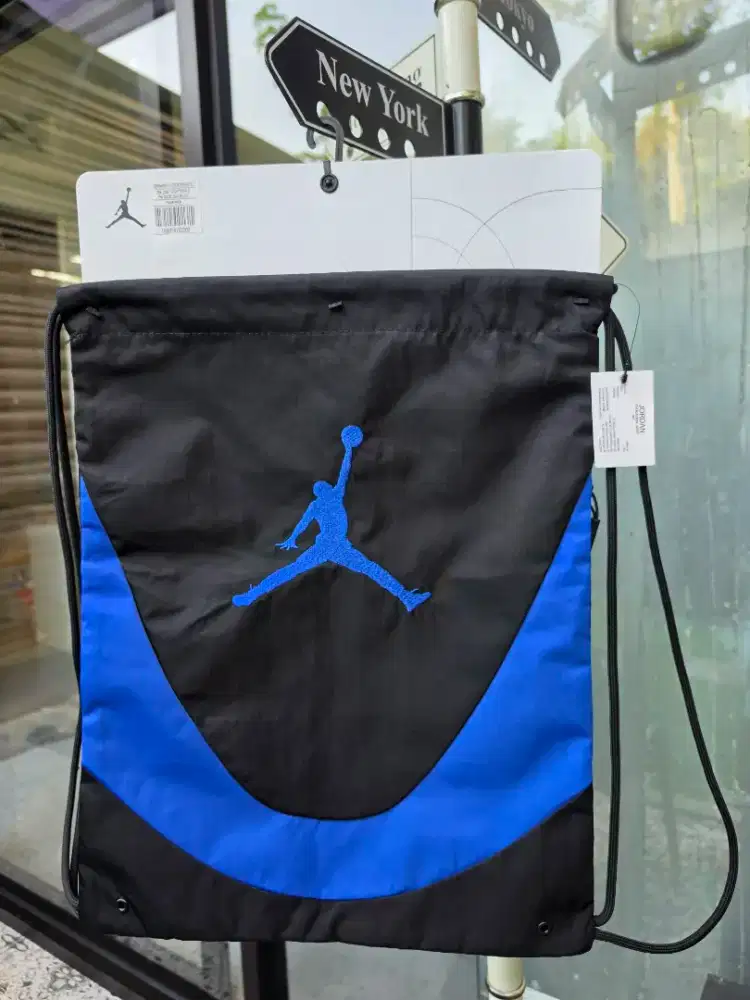 Tas Jordan Gym Sack Backpack Original Baru warna Hitam Biru Promo