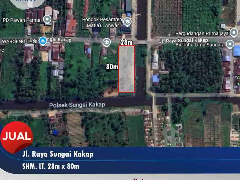 Tanah tepi jalan raya kakap