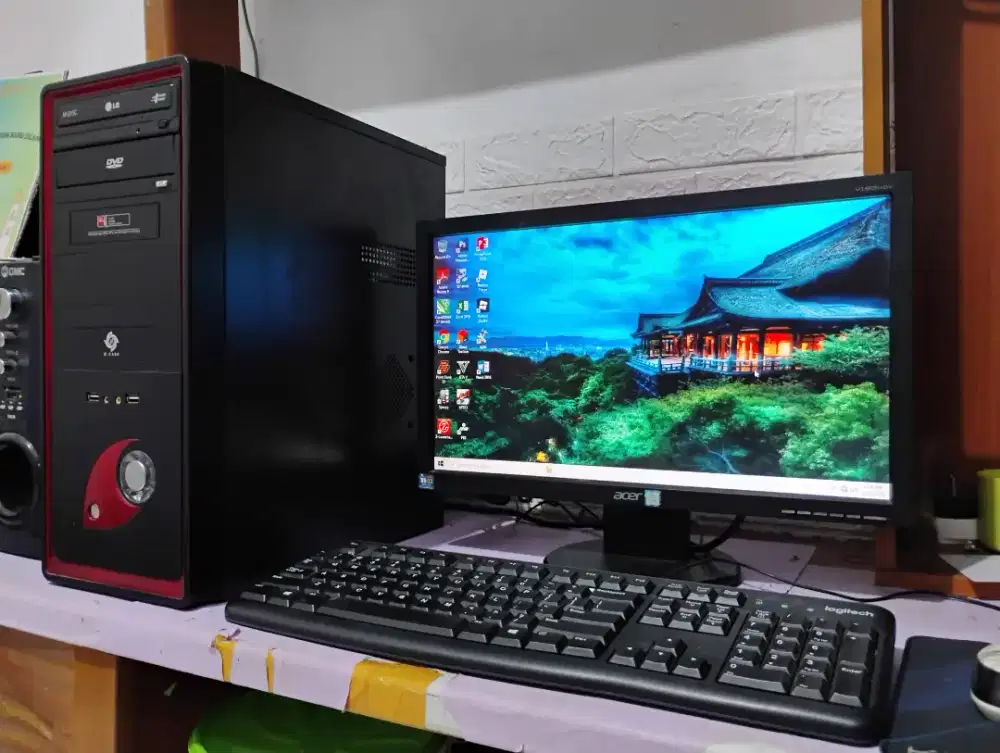 Pc gaming roblox / intel core gen4 + ram 8gb + monitor 19inch fullset