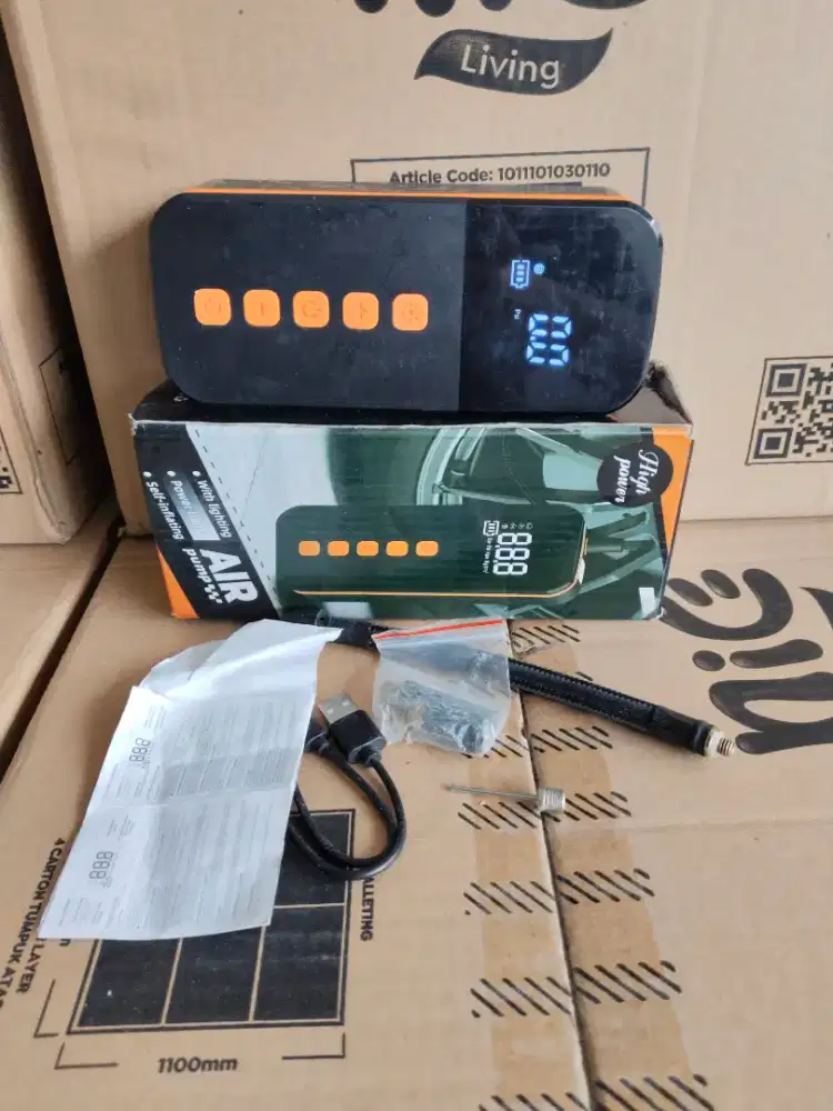 Pompa Angin Elektrik Mini Portable untuk Ban Mobil dan Motor