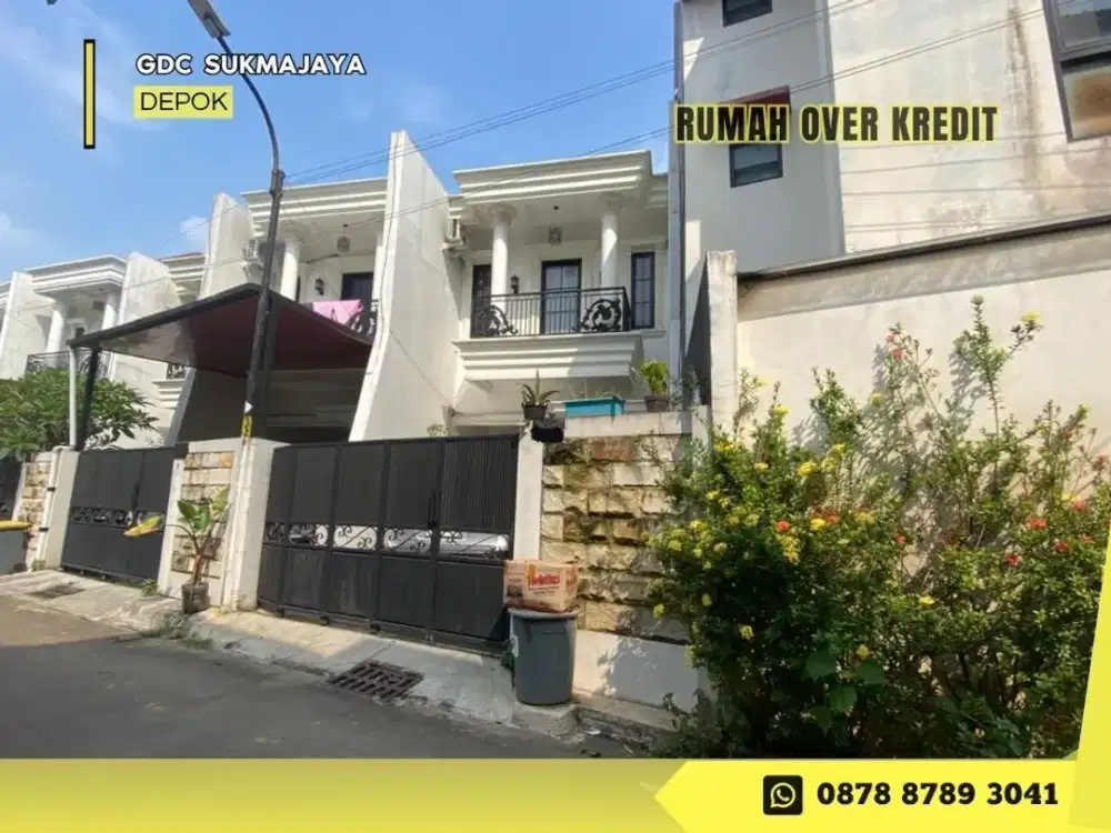 Rumah 2LT dijual Over Kredit LT100 di Sukmajaya Depok dkt Alun alun GDC