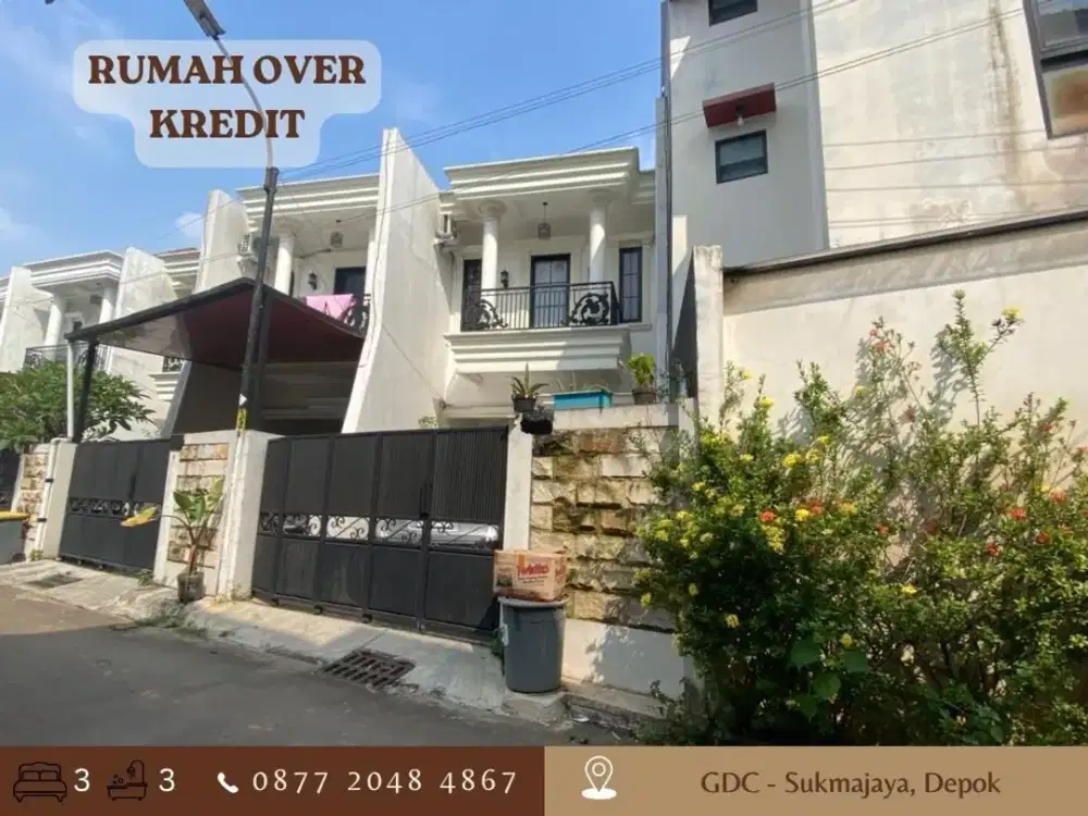 Rumah di GDC Sukmajaya 2LT LT100 Dijual OVER KREDIT dkt Alun alun Depok