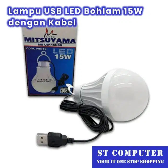 USB LED Bohlam 15W dengan Kabel