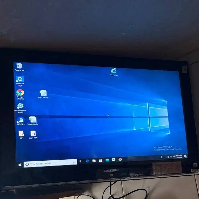 tv televisi lcd samsung 32 inch tanpa stand