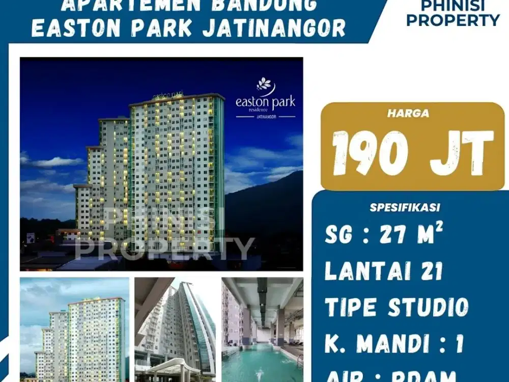 Dijual Murah Apartemen Easton Park Jatinangor