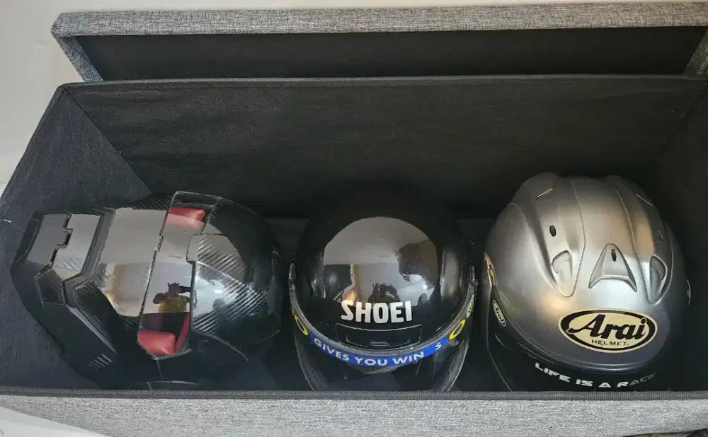 Paket Helm SHOEI + MASEI Iron Man