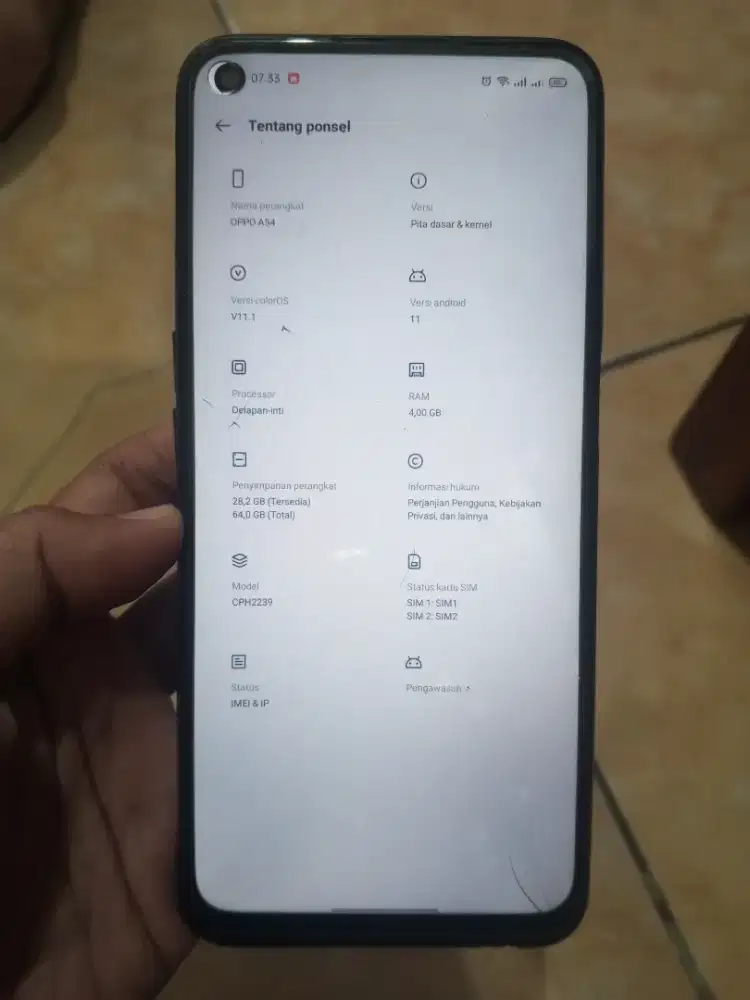 Oppo A54 4/64 minus BACA
