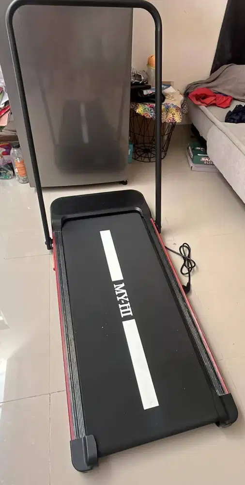 MY-HI Treadmill Electric T3 Hitam Low Watt Treadmill Portable Incline