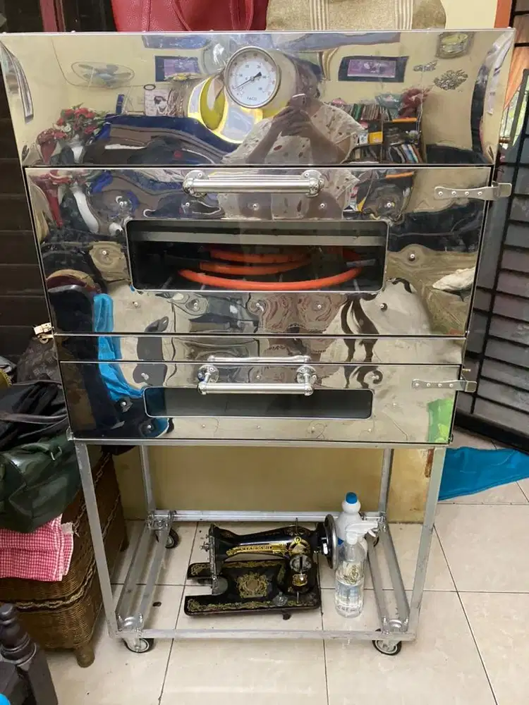 Oven Gas Stainless Steel api atas bawah