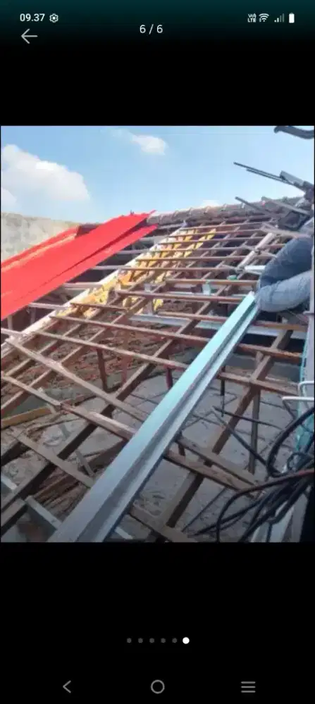 Atap bocor kanopi atap baja ringan terpasang kanopi dll