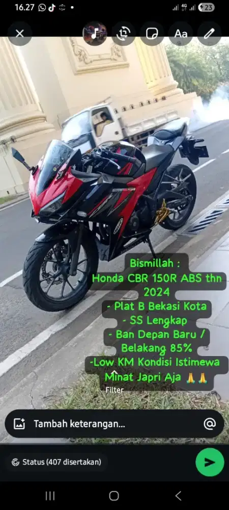 HONDA CBR150 R KONDISI ISTIMEWA
