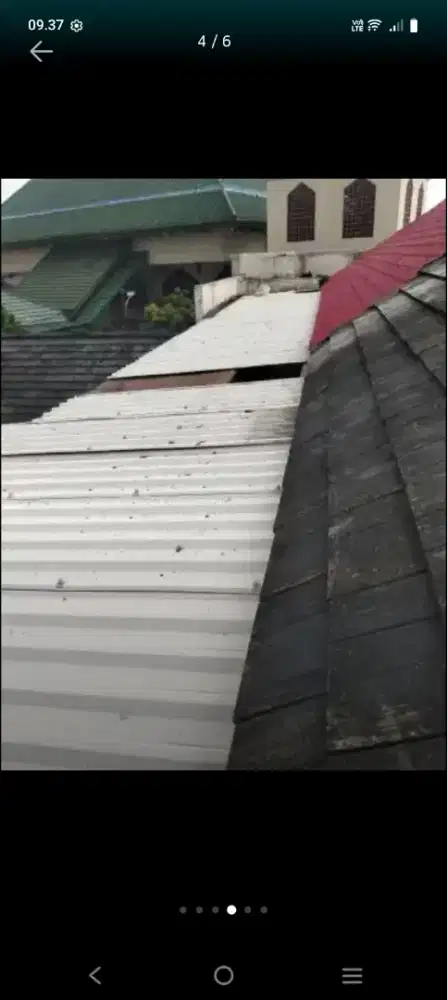 Atap bocor kanopi atap baja ringan terpasang dll