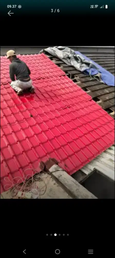Atap bocor kanopi atap baja ringan terpasang dll