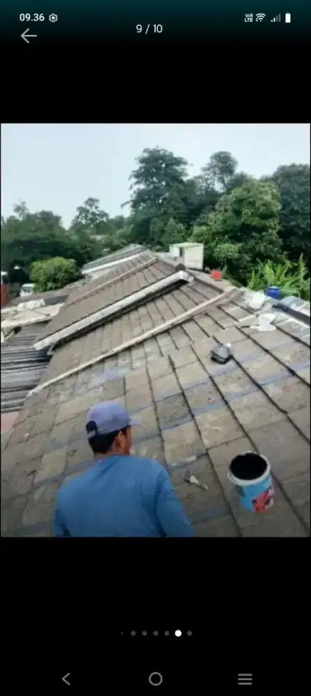 Atap bocor kanopi atap baja ringan terpasang dll