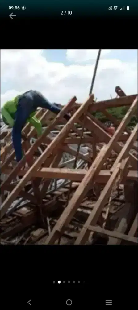 Atap bocor kanopi atap baja ringan terpasang dll