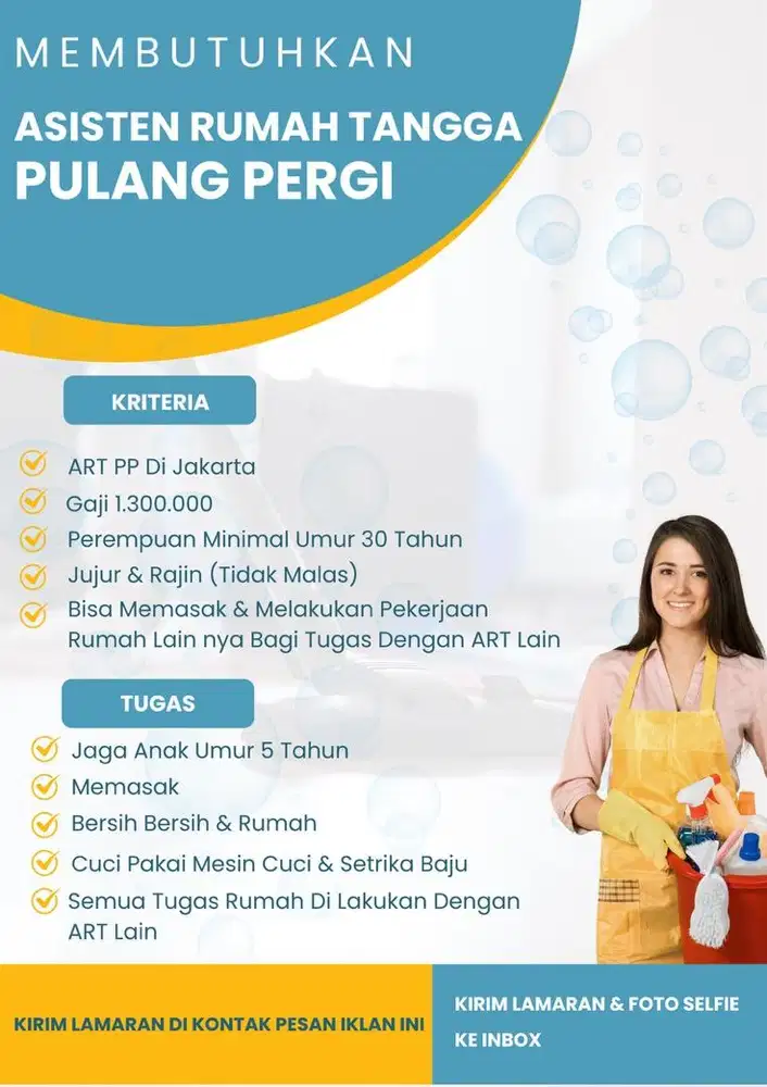 Butuh ART pulang pergi