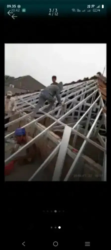 Atap bocor kanopi atap baja ringan terpasang dll