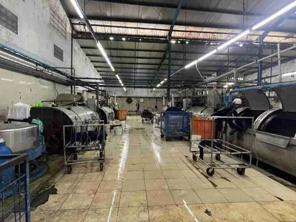 pabrik/gudang bekas garment siap pakai, harga murah dibawah pasaran, bebas banjir dekat tol di gabus, tambun utara