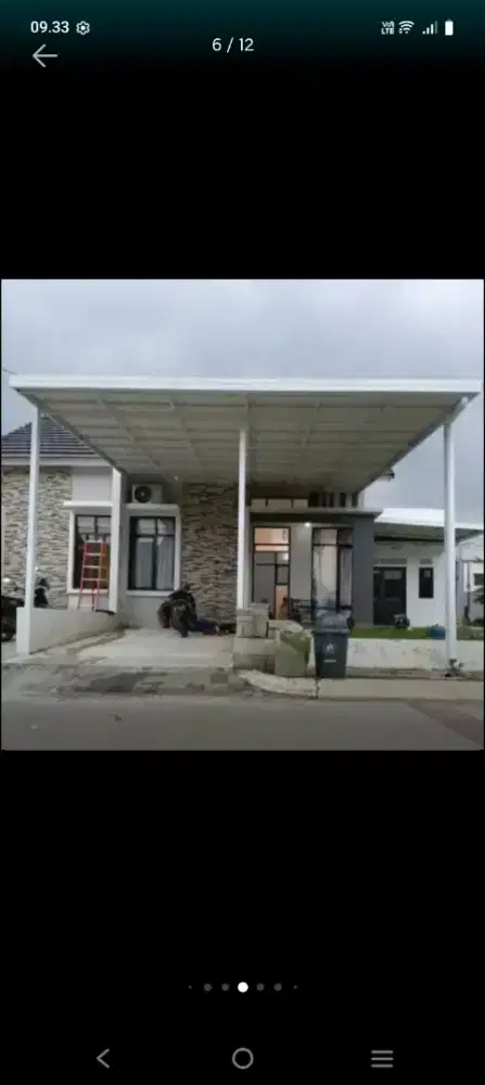 Atap bocor kanopi atap baja ringan terpasang dll