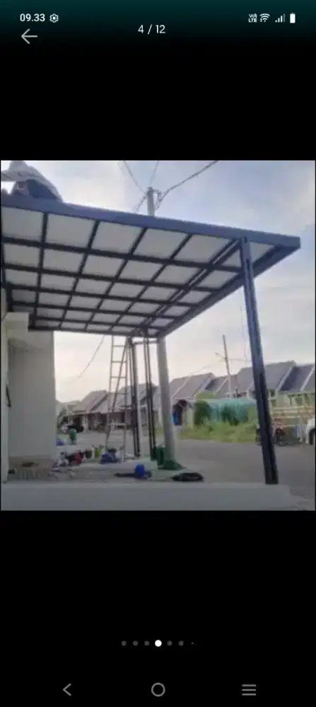 Atap bocor kanopi atap baja ringan terpasang dlk
