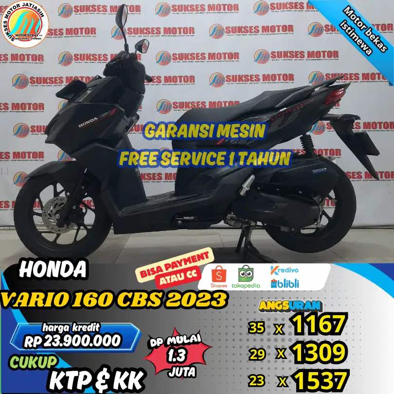 HONDA VARIO 160 CBS 2025 DP&ANGSURAN MURAH SYRTKTP&KK(SUKSESMOTOR)