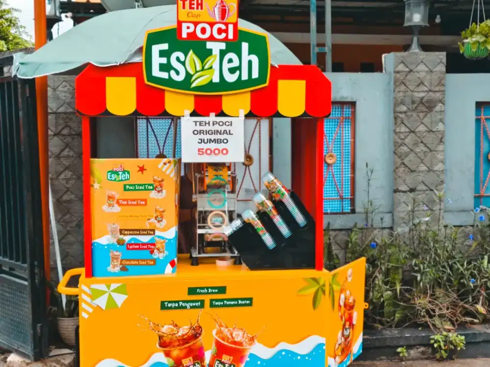 Booth Teh Poci Besi + Perlengkapan Jualan