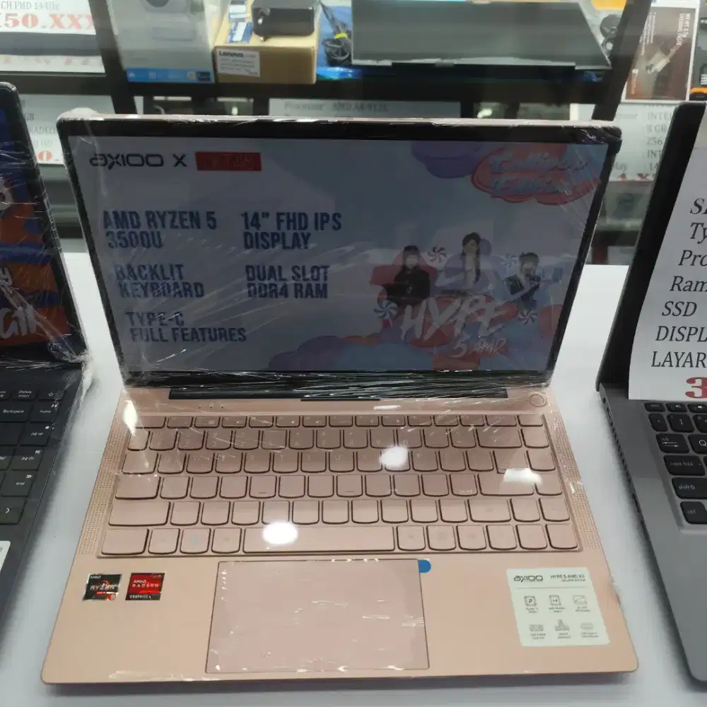 Laptop Axioo Hype 5 X3 Lollipop AMD Ryzen 5 3500u Ram 8gb Ssd 256gb