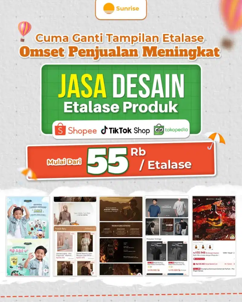 Jasa Desain Etalase Produk Marketplace