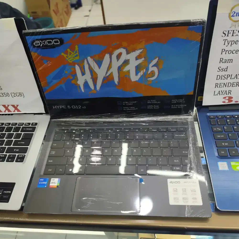 Laptop Baru Axioo Hype 5 G12v2 Core i5-1235U Ram 8gb Ssd 256gb Fhd Ips
