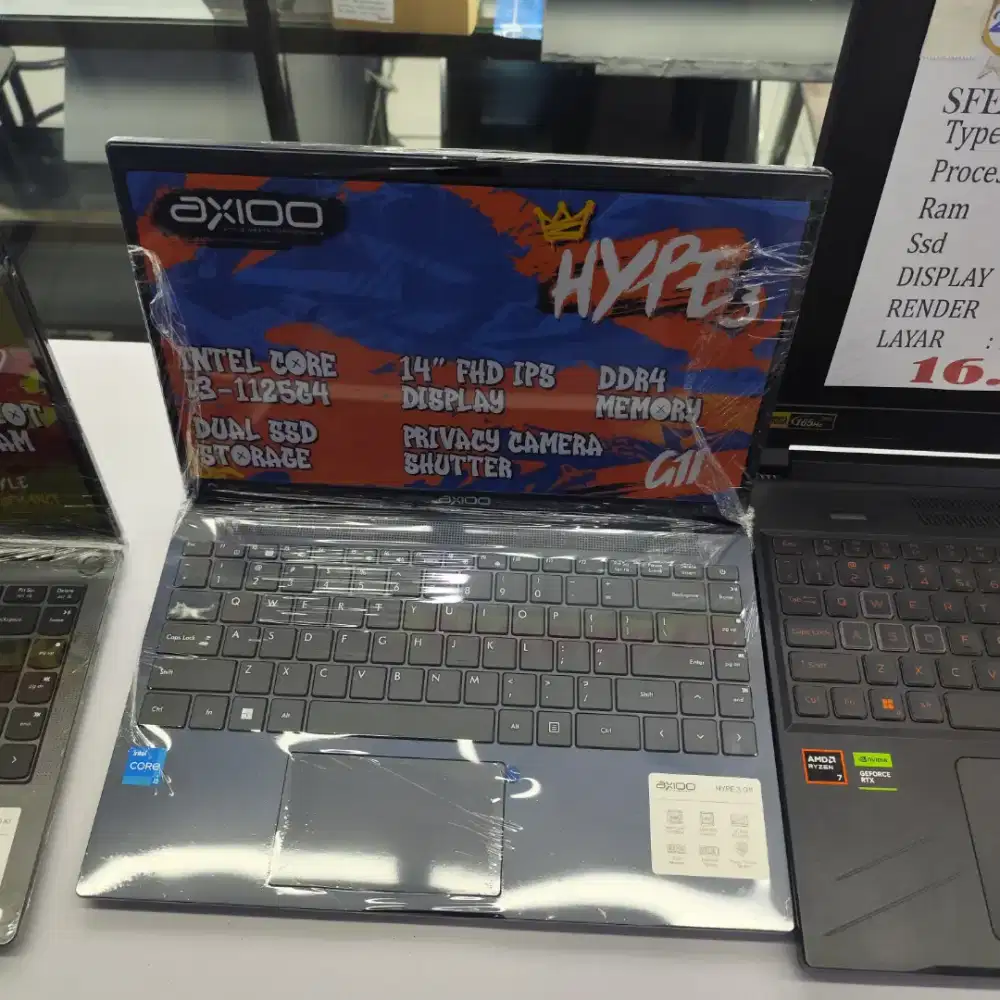 Laptop Baru Axioo Hype 3 G11 Core I3-1125G4 Ram 8gb Ssd 256gb Fhd Ips