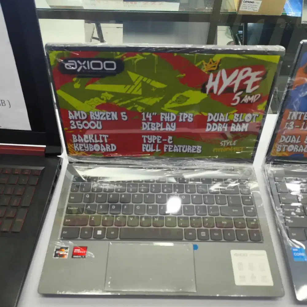 Laptop Baru Axioo Hype 5 AMD X3 AMD Ryzen 5 3500U Ram 8gb Ssd 256gb