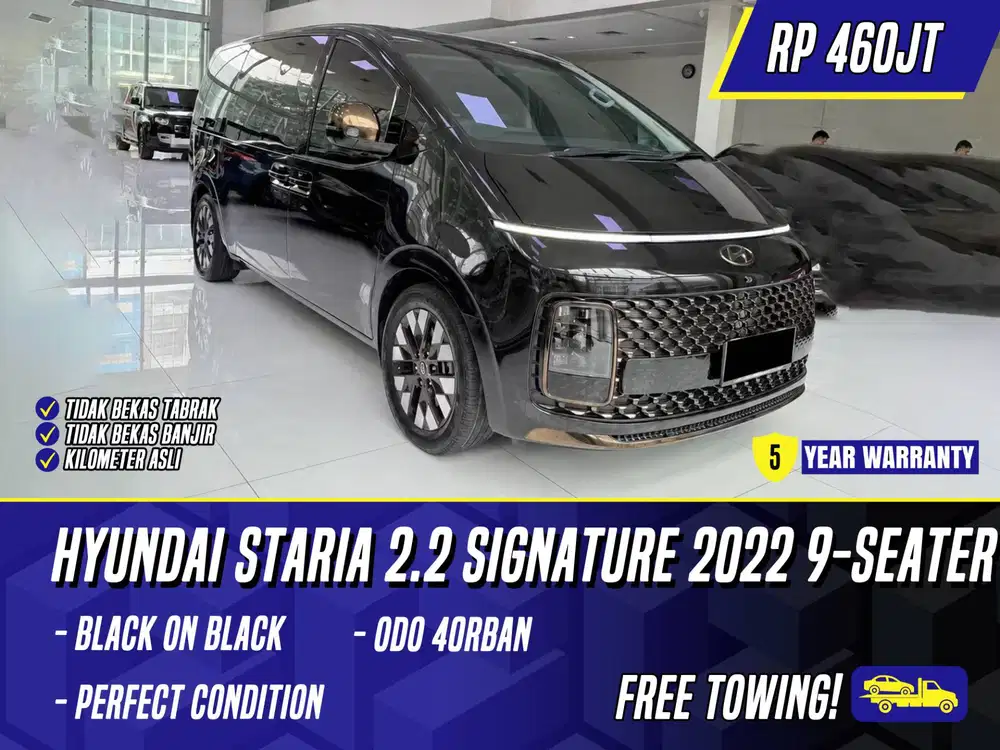 Hyundai Staria 2.2 Signature 2022 9-Seater Black Hitam 9 Seater