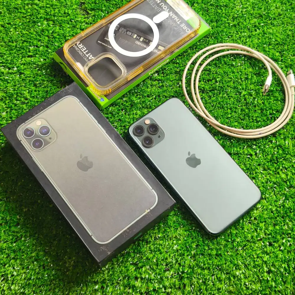 iPhone 11 Pro 512GB Midnight Green BH 100% Batre pernah ganti Ex Inter