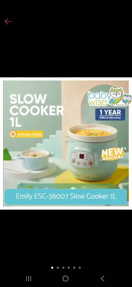 PRELOVED SLOW COOKER MERK EMILY
