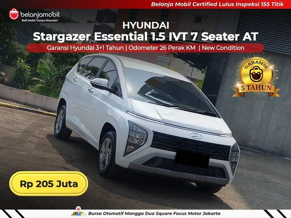 [ KM 26 PERAK ] Hyundai Stargazer Essential 1.5 IVT 7 Seater 2026/2025