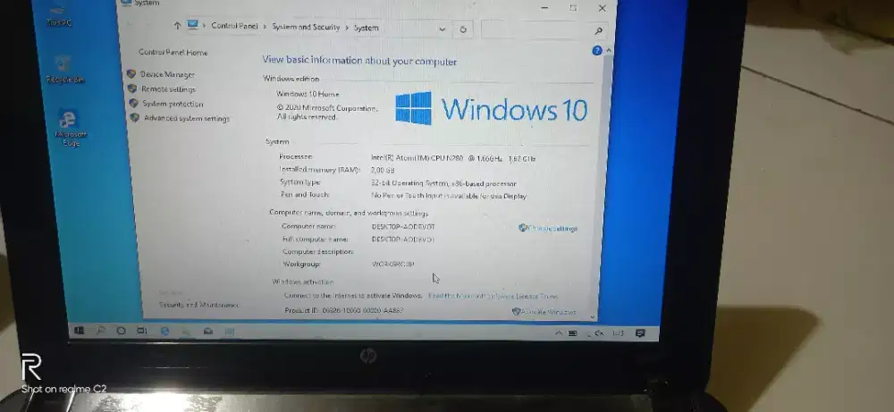 Notebook merk hp mini 110