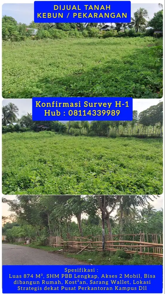 Jual Pekarangan Representatif