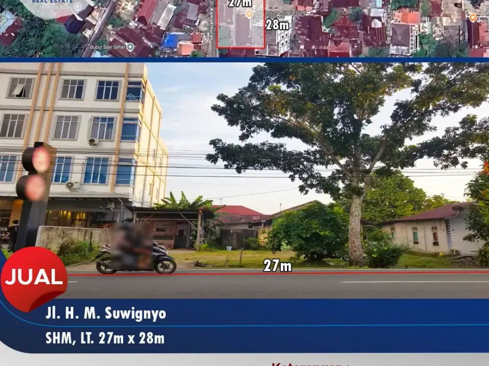 Tanah Kawasan Tengah Kota Cocok Bangun Ruko Usaha di Suwignyo
