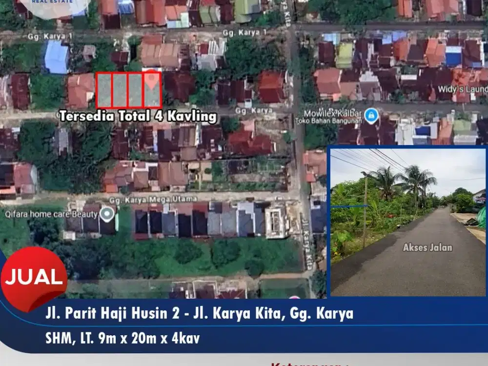 Tanah perKavling Cocok Bangun Rumah di Parit Haji Husin 2