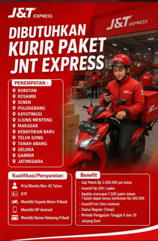 KURIR MOTOR J&T EXPRESS