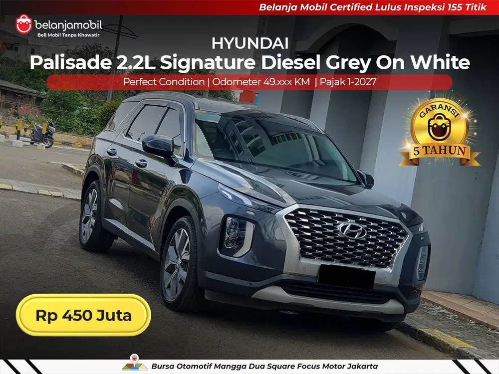 [ GARANSI 5TH ] Hyundai Palisade 2.2L Signature 2WD Diesel 2022/2023
