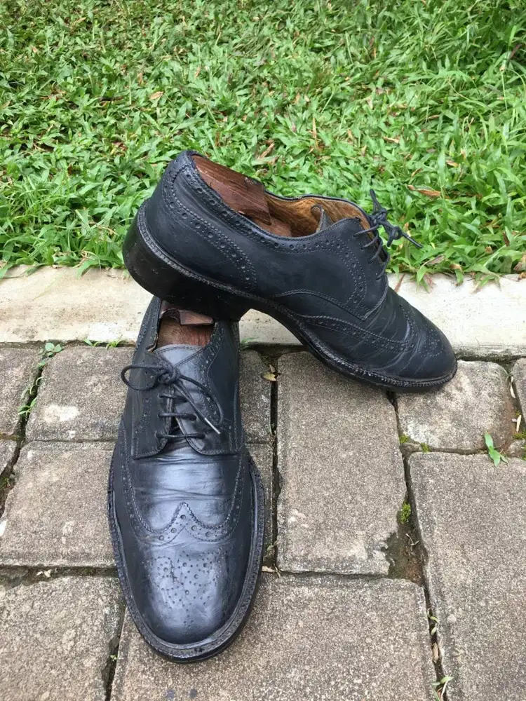 Sepatu Formal Wingtip Oxford Kulit Pria Size 44 Hitam Andre Valentino