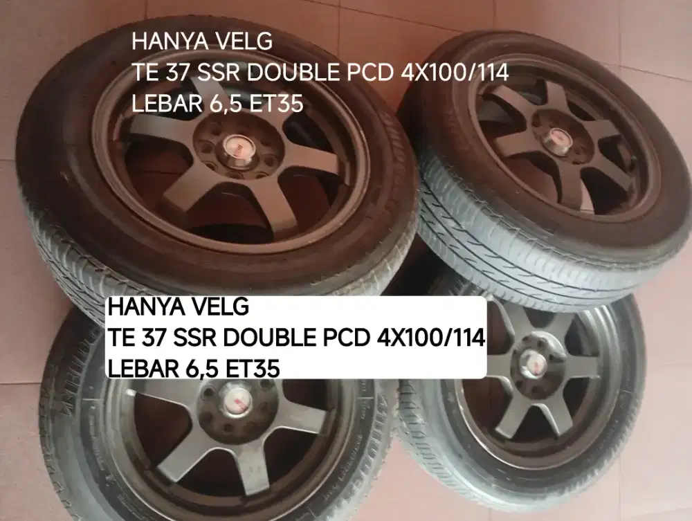 Velg ring 15 te37 ssr double pcd 4x100/114 avanza brio kijang ayla