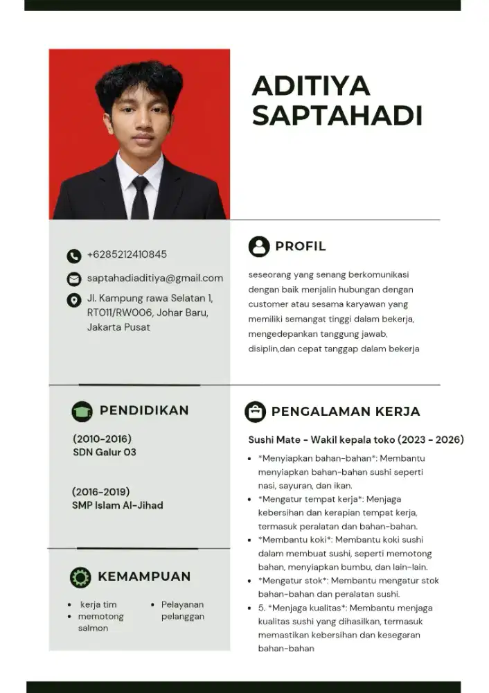 Mencari pekerjaan di utamakan f&b