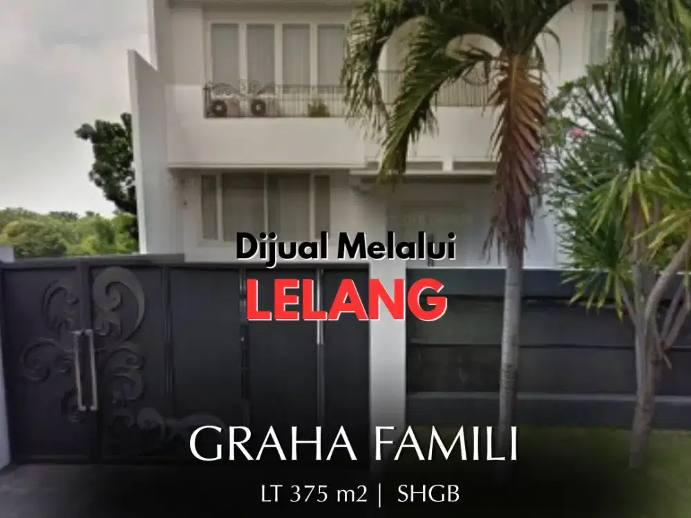 Dijual Melalui Lelang Rumah Surabaya Graha Famili