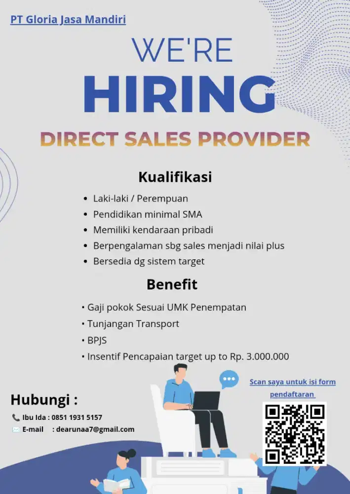 LOWONGAN PEKERJAAN DIRECT ALES PROVIDER