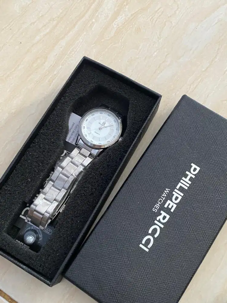 Jam Tangan Philip Ricci Silver Baru Lengkap Box
