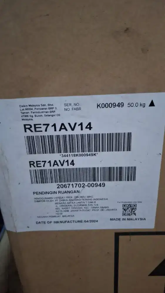Ac casette 3 pk merek daikin