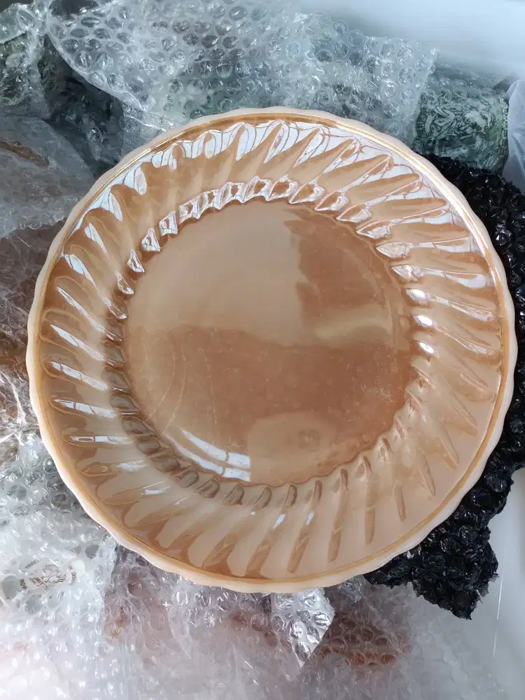 Piring Ceper Jadoel Gold Vintage Antik Buatan USA