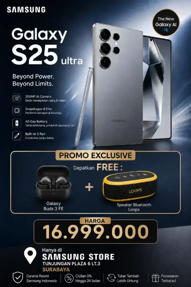 Flash sale Samsung S25 ultra free buds3fe